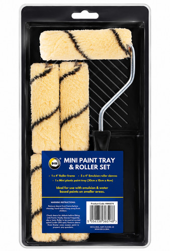Mini paint roller set - roller, inch