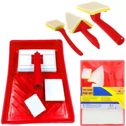 7pc microfibre paint pad set - microfibre,